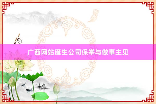 广西网站诞生公司保举与做事主见